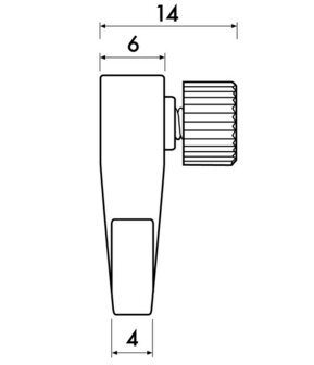 minihaak 4 kg voor max. 2 mm perlondraad en staaldraad