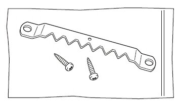 tandhangers (65mm) inclusief 2 schroeven 100 zakjes