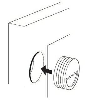 ophangdopjes 8 mm hoog 20 mm breed per 100 stuks