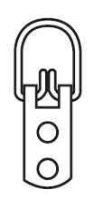 schroefbeugel breed 2-gats 2 stuks 54 mm hoog RACO-14 80 25