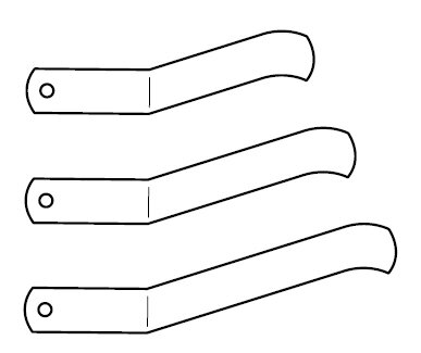 wisselveren 3 cm per 1000 stuks plat gebogen