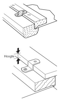 z-clip 1 mm dik 7 mm hoog verchroomd staal per 100 stuks