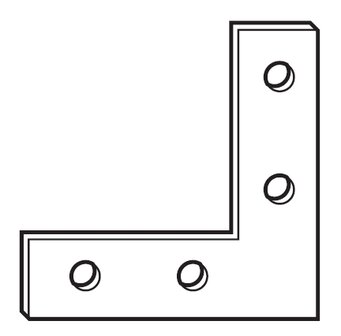 winkelhaken 75 x 75 x 12 x 1,5 mm per 100 stuks