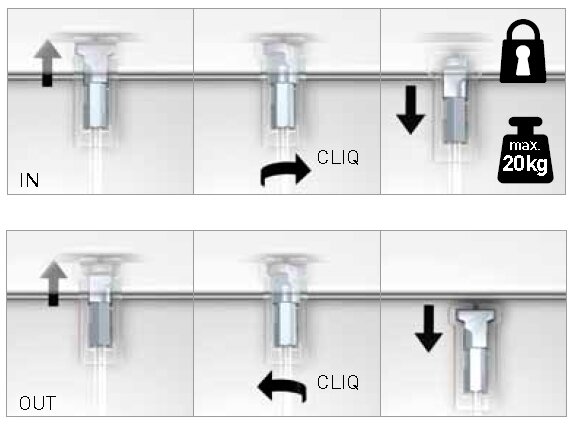 Twister Cliq2fix perlon 250 cm, per 10 stuks 09.13250