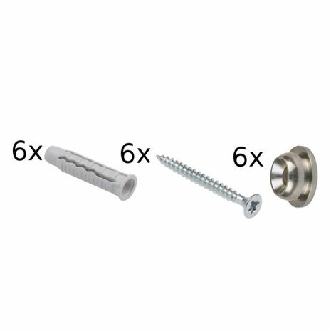 rail installatie kit 200 cm (7 x clip/screw/plug)