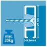 click rail, alu hoogglans, 300 cm, 20 kg/m1, per 5 stuks 05.01308