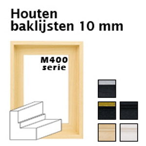 Houten baklijst blank 10 mm M400 Kies uw formaat