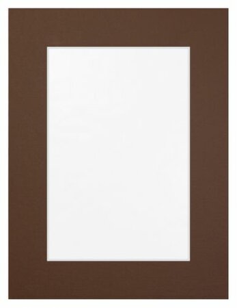 passe-partout op maat kleur bruin met witte kern
