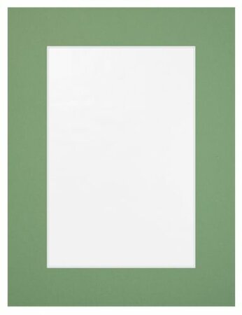 passe-partout op maat kleur groen met witte kern