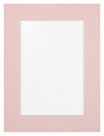 passe-partout op maat kleur baby roze met witte kern