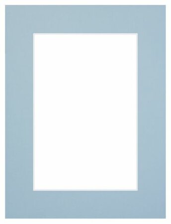 passe-partout op maat kleur baby blauw met witte kern