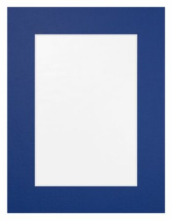 passe-partout op maat kleur blauw met witte kern