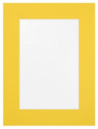 passe-partout op maat kleur geel met witte kern