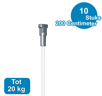 PERLON + TWISTER, 2mm, 200 cm, per 10 stuks 09.23200