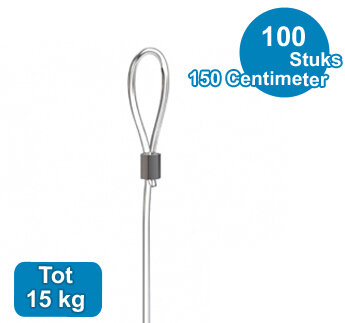 PERLON + OOG, 2mm, 150cm, max. 15kg, per 100 stuks 9.4413B