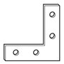 winkelhaken 50 x 50 x 9 x 1,5 mm per 100 stuks